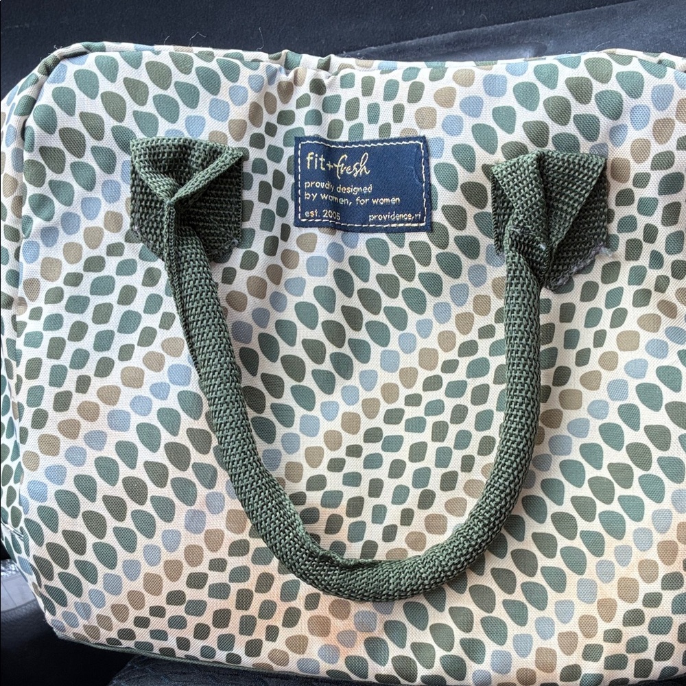 Green Patterned Women's thermal bag For Work